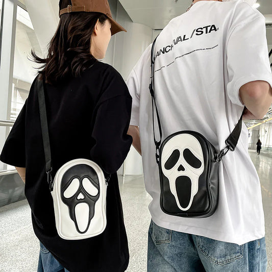 Haunt in Style with the Halloween Ghost Face Crossbody Bag