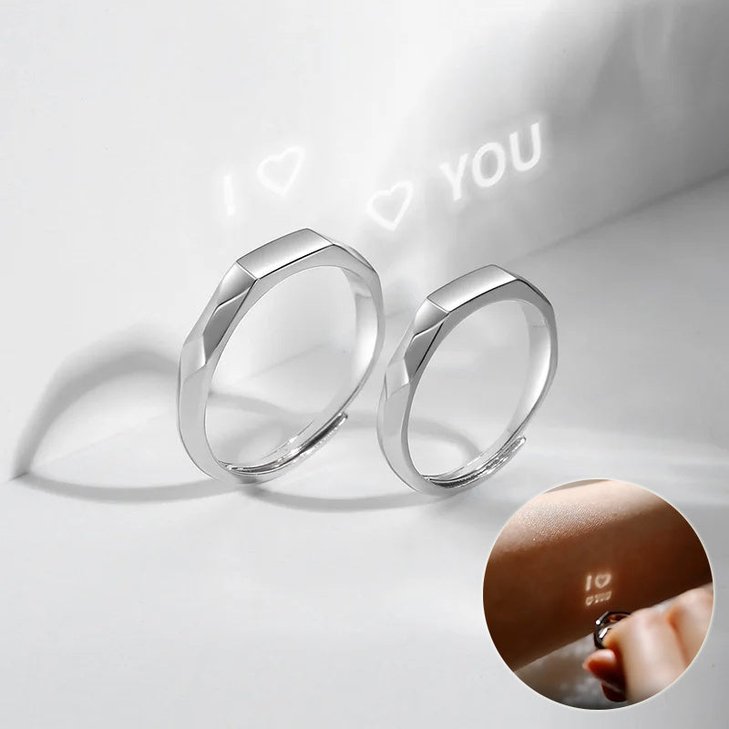 Adjustable Sterling Silver Love Rings