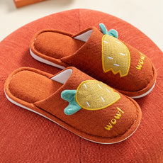 Cotton Slippers Ladies Floor Home Non-slip Thick-soled Warm Couple Slippers