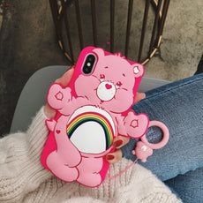 Cartoon rainbow bear mobile phone case