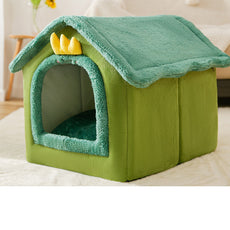 Foldable Dog House Pet Cat Bed Winter Dog Villa Sleep Kennel Removable Nest Warm Enclosed