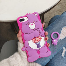 Cartoon rainbow bear mobile phone case