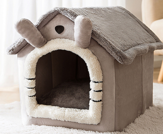 Foldable Dog House Pet Cat Bed Winter Dog Villa Sleep Kennel Removable Nest Warm Enclosed