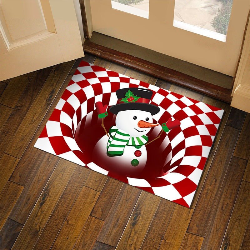 3D Plaid Floor Mat Halloween Clown Door Mat Sewer - EliteDomain