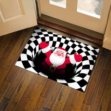 3D Plaid Floor Mat Halloween Clown Door Mat Sewer - EliteDomain