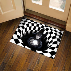 3D Plaid Floor Mat Halloween Clown Door Mat Sewer - EliteDomain