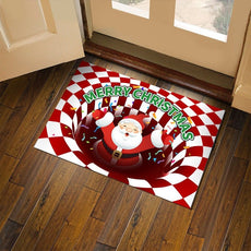 3D Plaid Floor Mat Halloween Clown Door Mat Sewer - EliteDomain