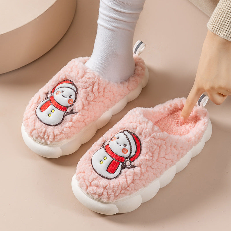 Cute Snowman Winter Slippers