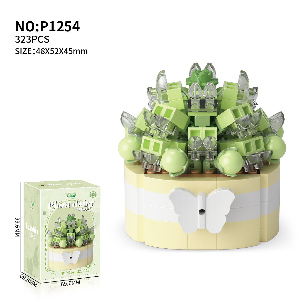 Plant Potted Eternal Flower Bundle Assembling Building Blocks