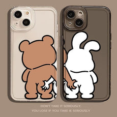 Couple Phone Case Little Bear Cartoon All-inclusive Protection