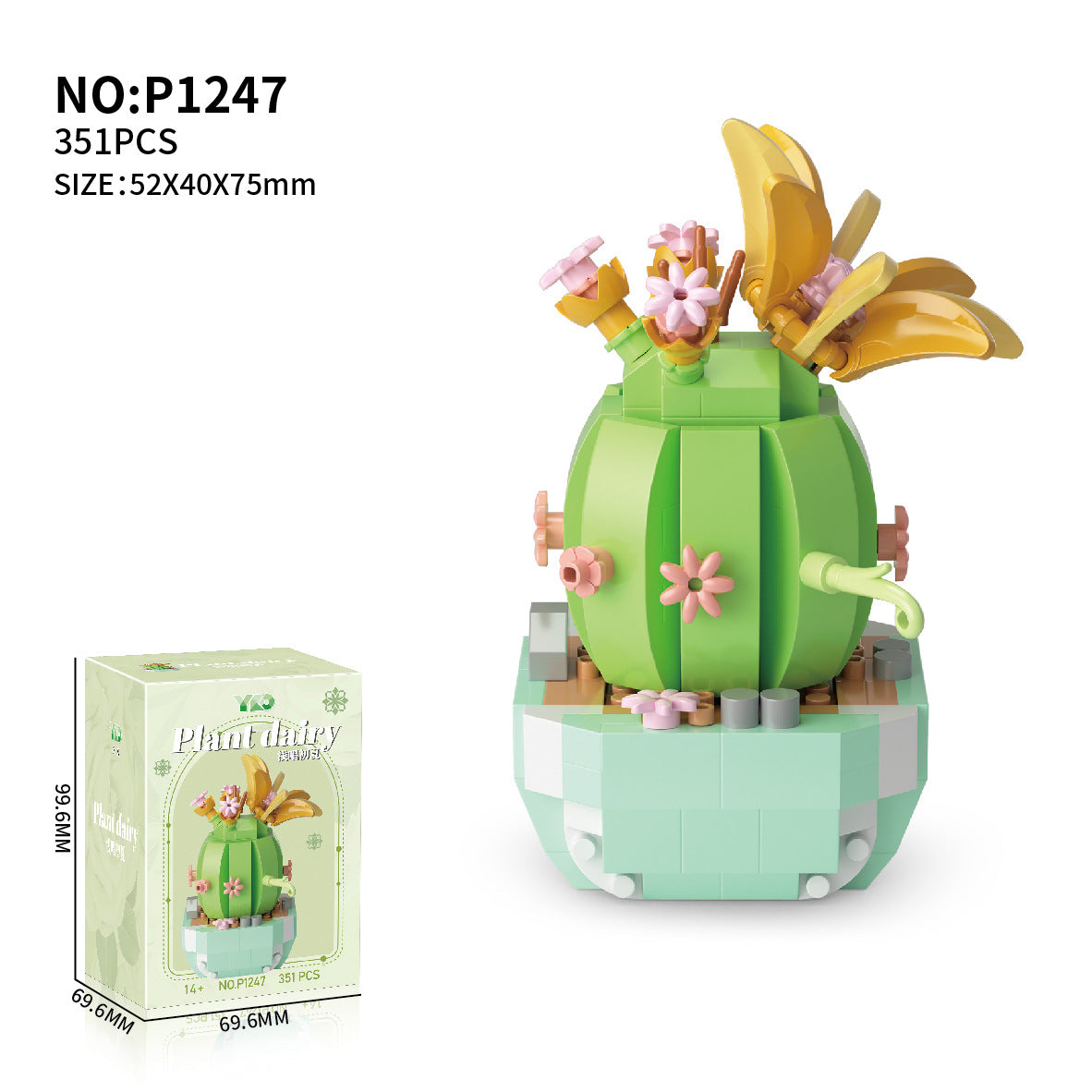 Plant Potted Eternal Flower Bundle Assembling Building Blocks