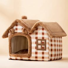 Foldable Dog House Pet Cat Bed Winter Dog Villa Sleep Kennel Removable Nest Warm Enclosed