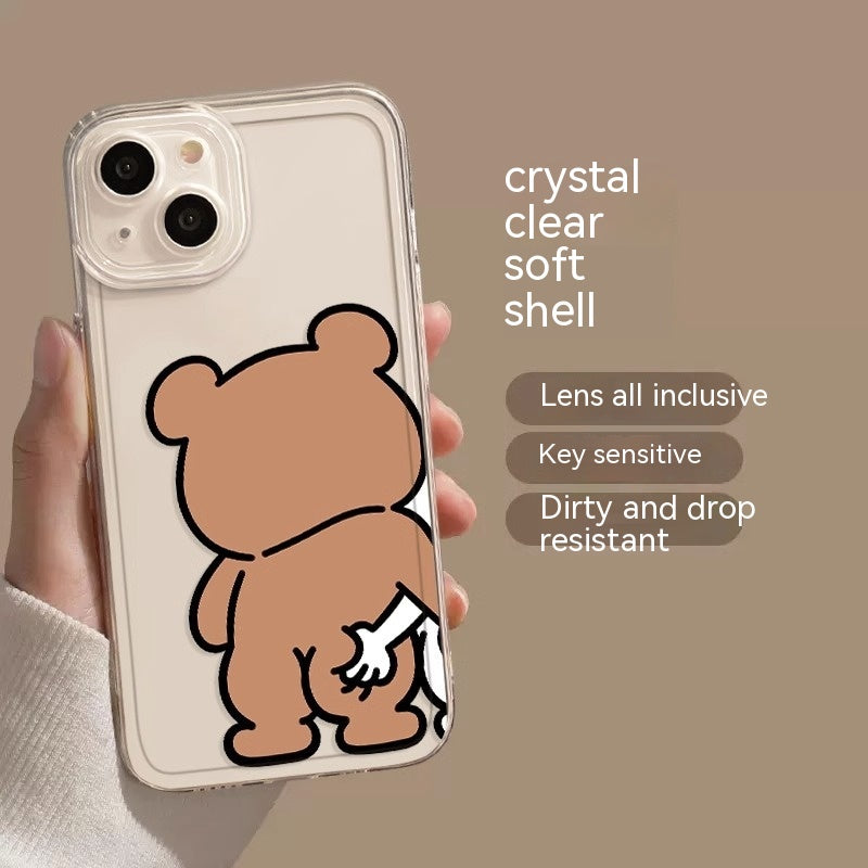 Couple Phone Case Little Bear Cartoon All-inclusive Protection