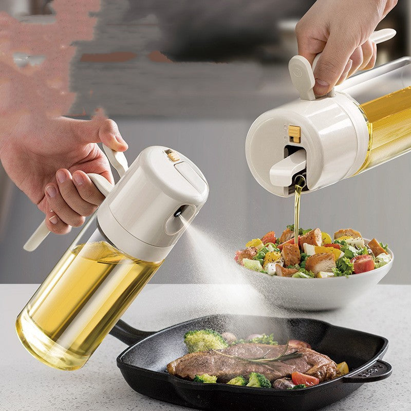 Versatile 2-in-1 Oil Sprayer and Dispenser: Ideal for BBQ, Cooking, Baking, and Vinegar