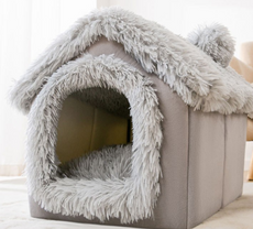 Foldable Dog House Pet Cat Bed Winter Dog Villa Sleep Kennel Removable Nest Warm Enclosed