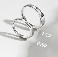 Adjustable Sterling Silver Love Rings