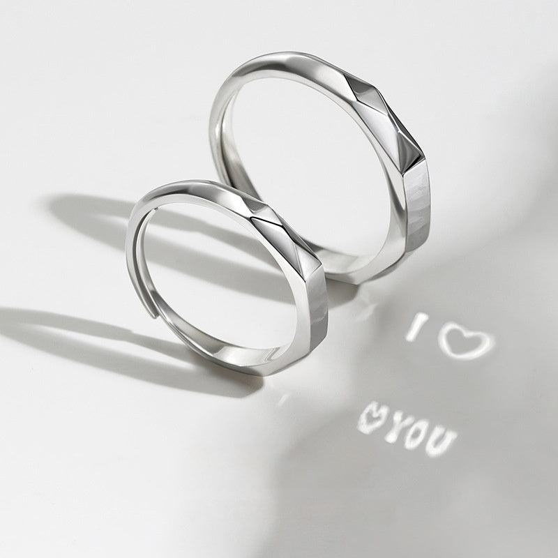 Adjustable Sterling Silver Love Rings