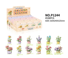 Plant Potted Eternal Flower Bundle Assembling Building Blocks