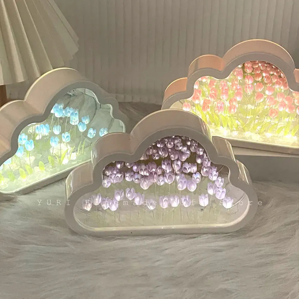 Handmade Cloud Tulip Night Light