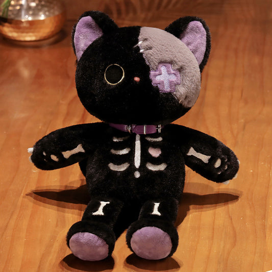 Plush Skeleton Cat Doll