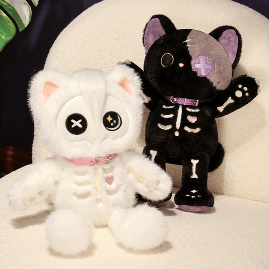 Plush Skeleton Cat Doll