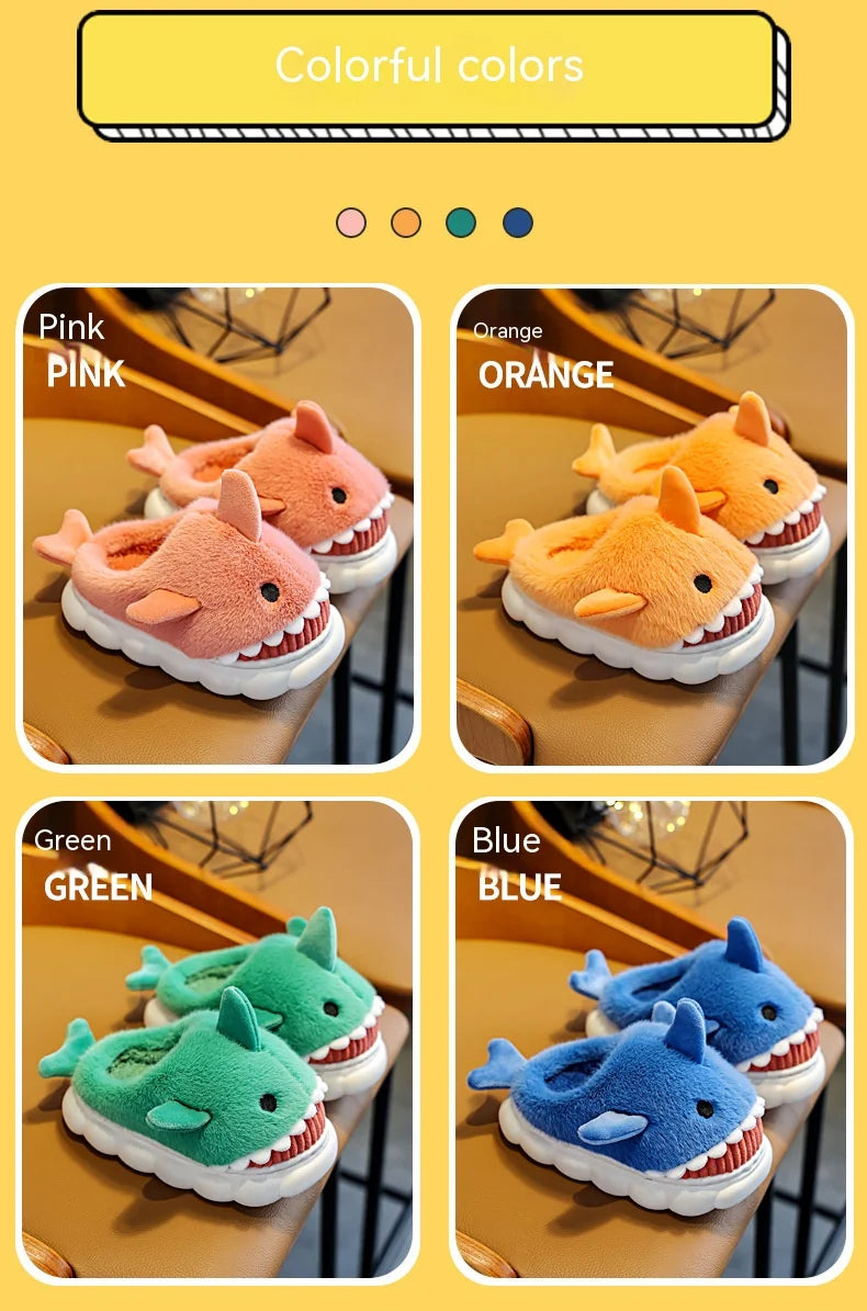 Cartoon Shark Cotton Slippers