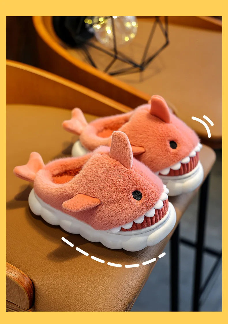 Cartoon Shark Cotton Slippers