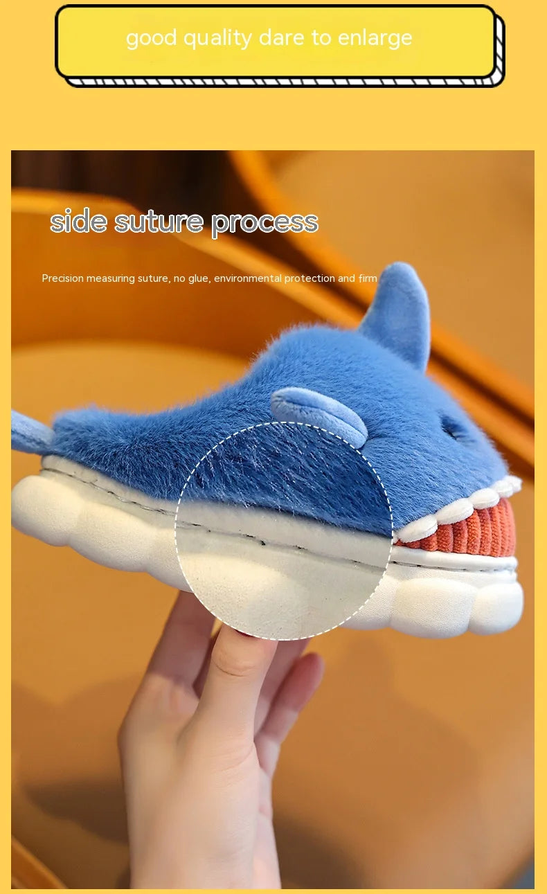 Cartoon Shark Cotton Slippers