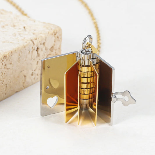 Personalized Love Letter Book Necklace