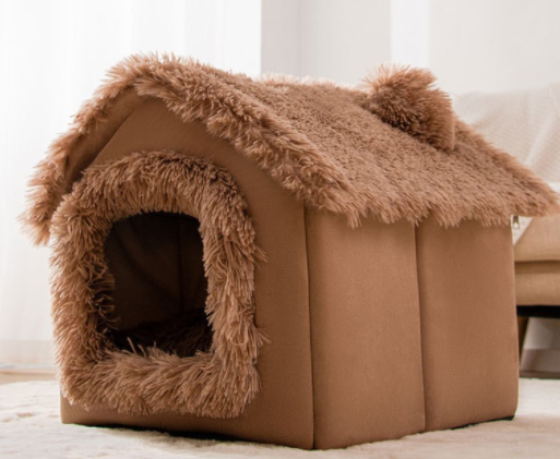 Foldable Dog House Pet Cat Bed Winter Dog Villa Sleep Kennel Removable Nest Warm Enclosed