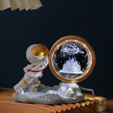 Astronaut Small Night Lamp 3D Inner Carving - EliteDomain