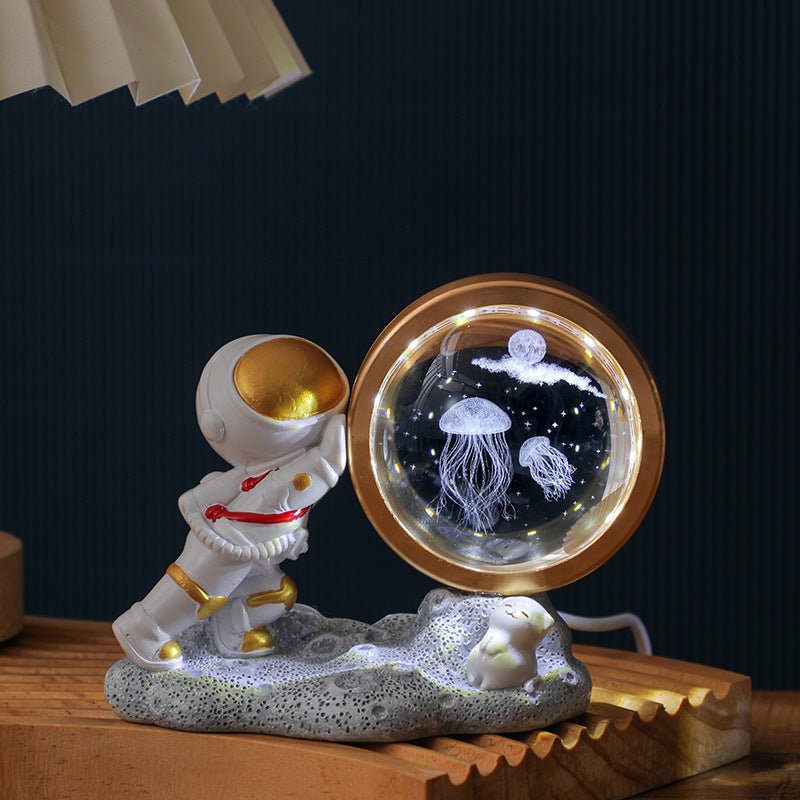 Astronaut Small Night Lamp 3D Inner Carving - EliteDomain