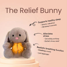 Breathing Rabbit Sensory Plush Soothing Anxiety-Relief Bunny Comforter for Newborns