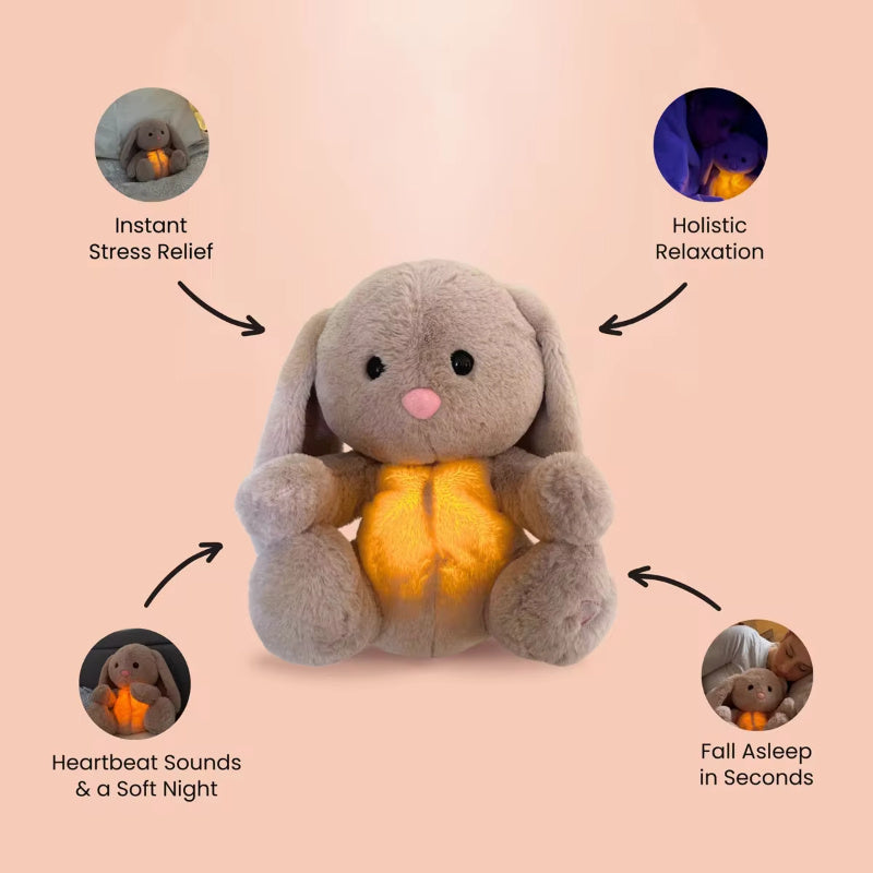 Breathing Rabbit Sensory Plush Soothing Anxiety-Relief Bunny Comforter for Newborns