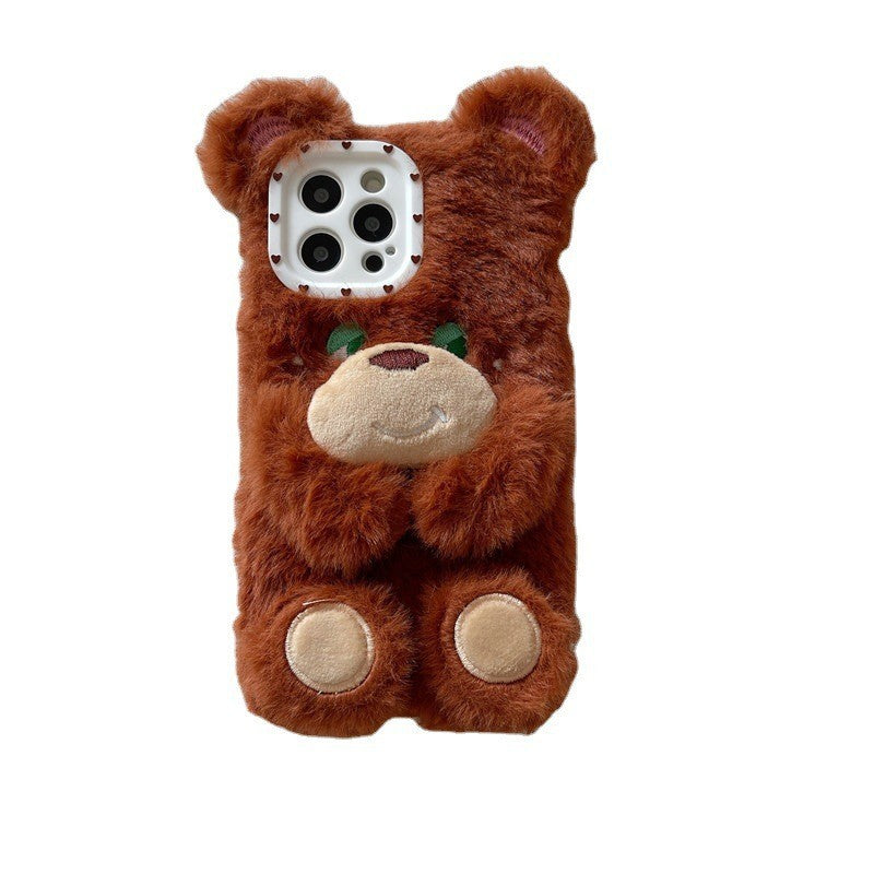 Plush Doll Phone Case Cute Cartoon Bear