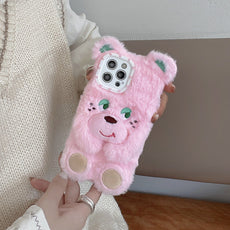 Plush Doll Phone Case Cute Cartoon Bear