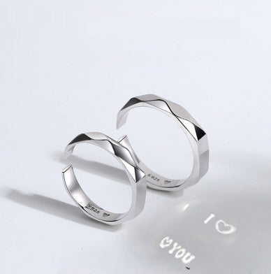 Adjustable Sterling Silver Love Rings