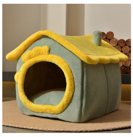 Foldable Dog House Pet Cat Bed Winter Dog Villa Sleep Kennel Removable Nest Warm Enclosed