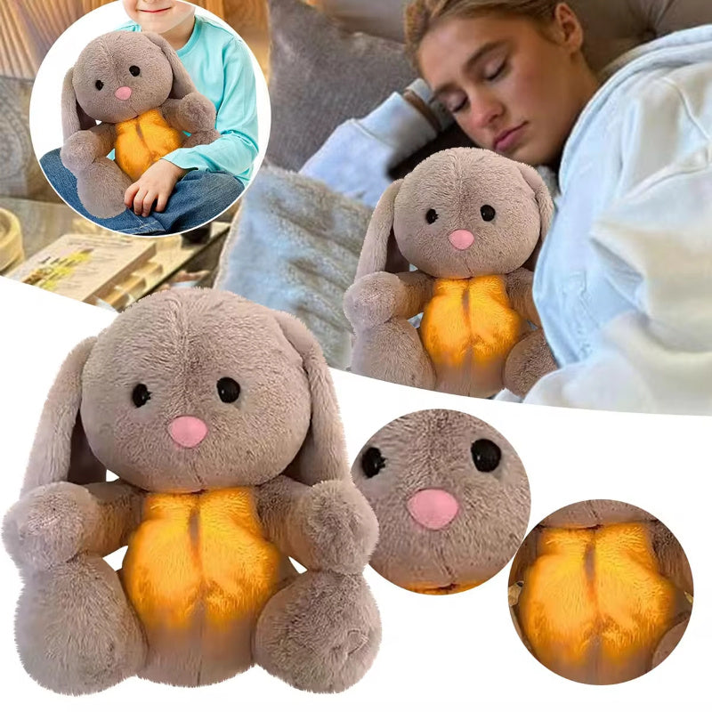 Breathing Rabbit Sensory Plush Soothing Anxiety-Relief Bunny Comforter for Newborns