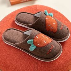 Cotton Slippers Ladies Floor Home Non-slip Thick-soled Warm Couple Slippers