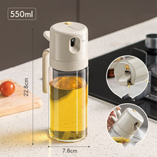 Versatile 2-in-1 Oil Sprayer and Dispenser: Ideal for BBQ, Cooking, Baking, and Vinegar