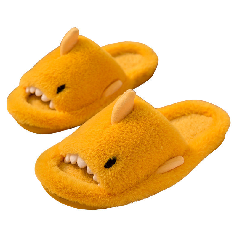 Shark Slippers Fluffy Slippers For Women Couple House Shoes Winter