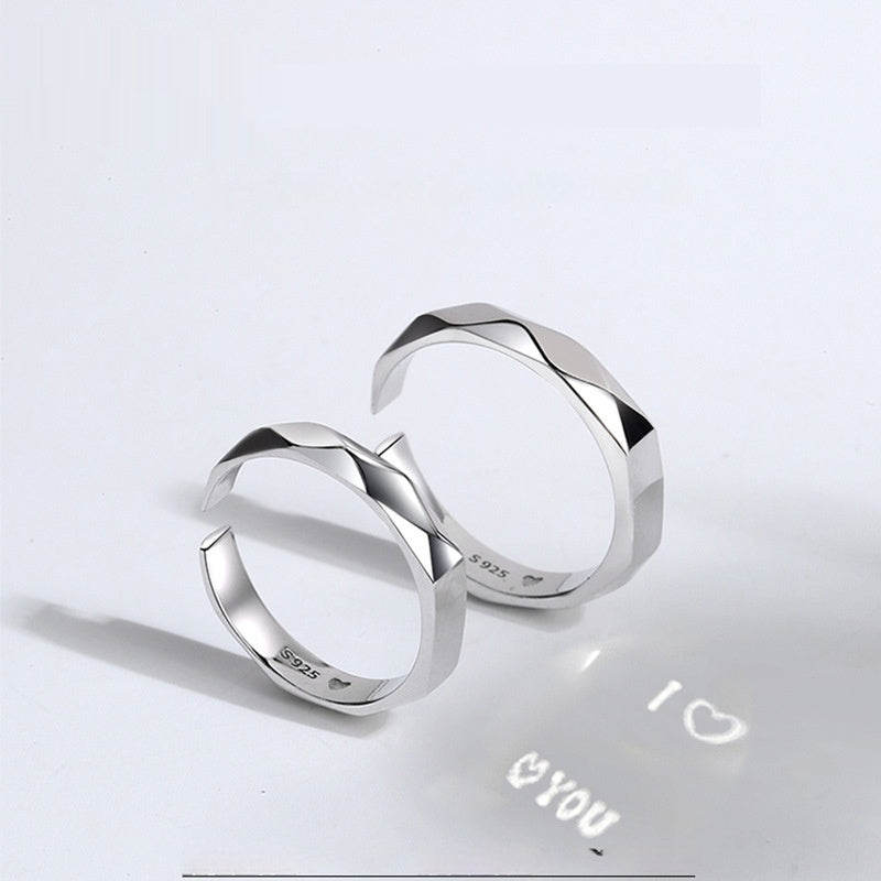 Adjustable Sterling Silver Love Rings