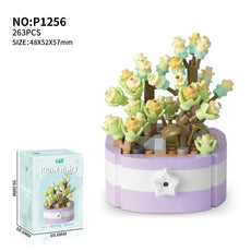 Plant Potted Eternal Flower Bundle Assembling Building Blocks