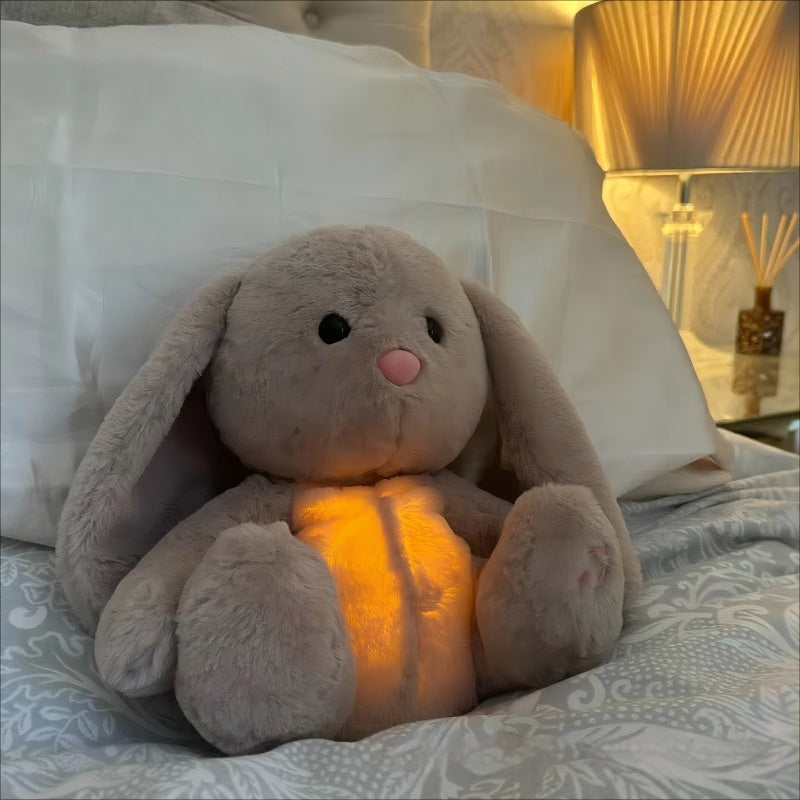 Breathing Rabbit Sensory Plush Soothing Anxiety-Relief Bunny Comforter for Newborns