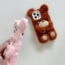 Plush Doll Phone Case Cute Cartoon Bear