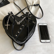 Edgy Chain Heart-Shaped Bag