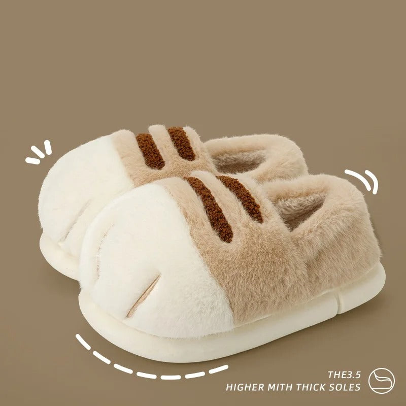 Cat Paw Plush Slippers