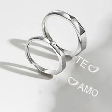 Adjustable Sterling Silver Love Rings