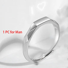 Adjustable Sterling Silver Love Rings